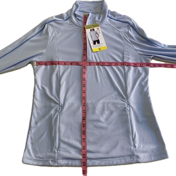 Mondetta Ladies' Quarter-Zip Pullover, Zippered Pockets, Light Blue, Small NWT - Picture 11 of 15